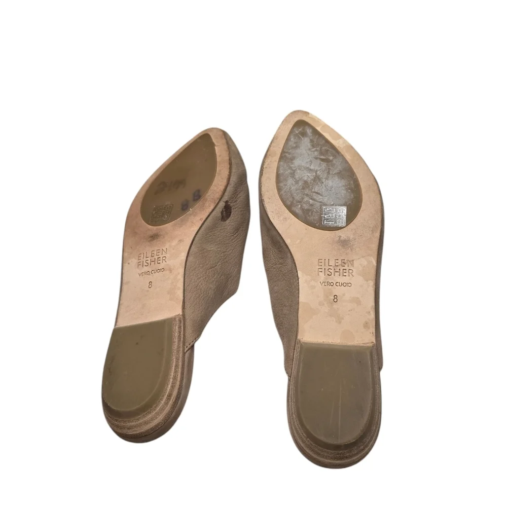 Eileen Fisher Tan Slide On Mules 8 - Picture 7 of 7
